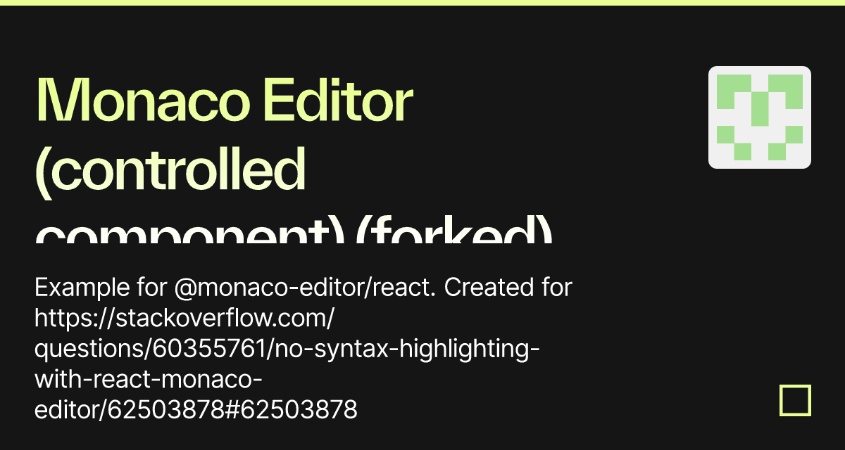Monaco Diffeditor Codelens Monaco Editor (controlled component) (forked) - Codesandbox