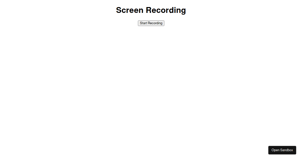 Screen Recording - Codesandbox