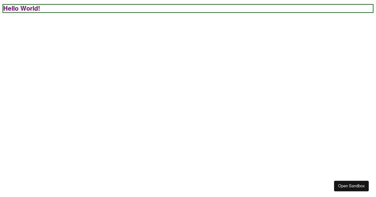 Inline Styling in JSX (forked) - Codesandbox