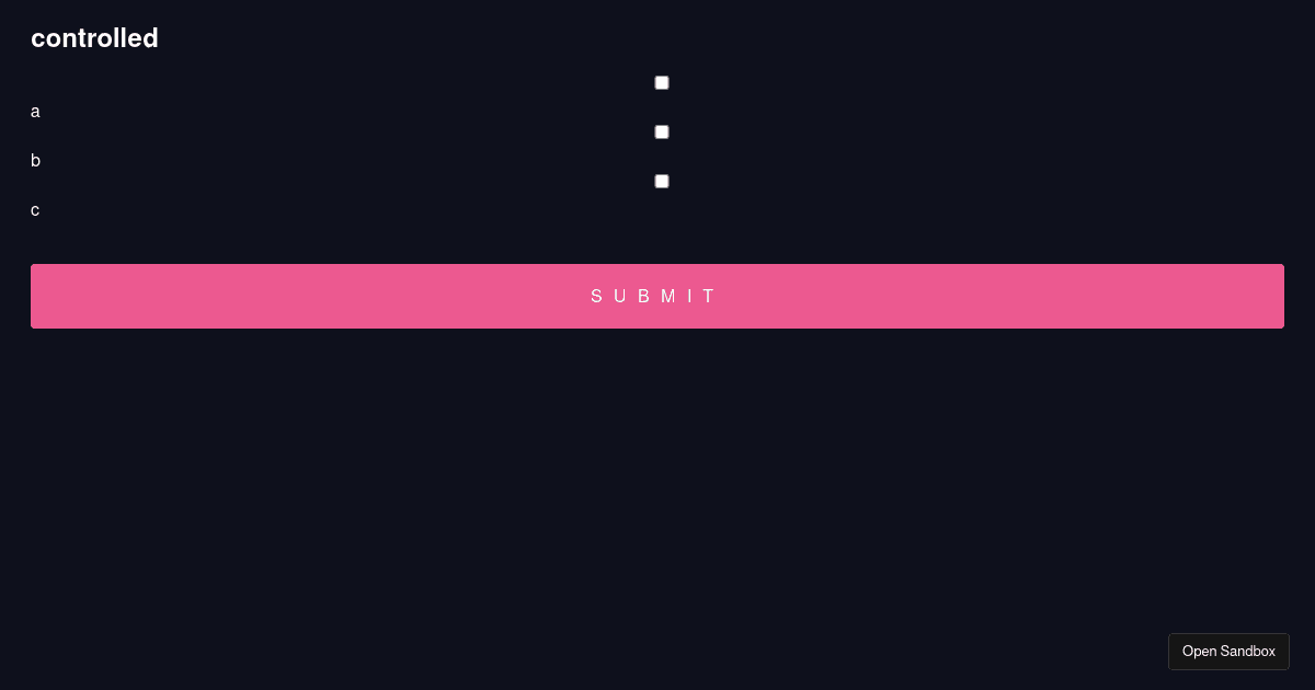 useController - checkboxes (forked) - Codesandbox