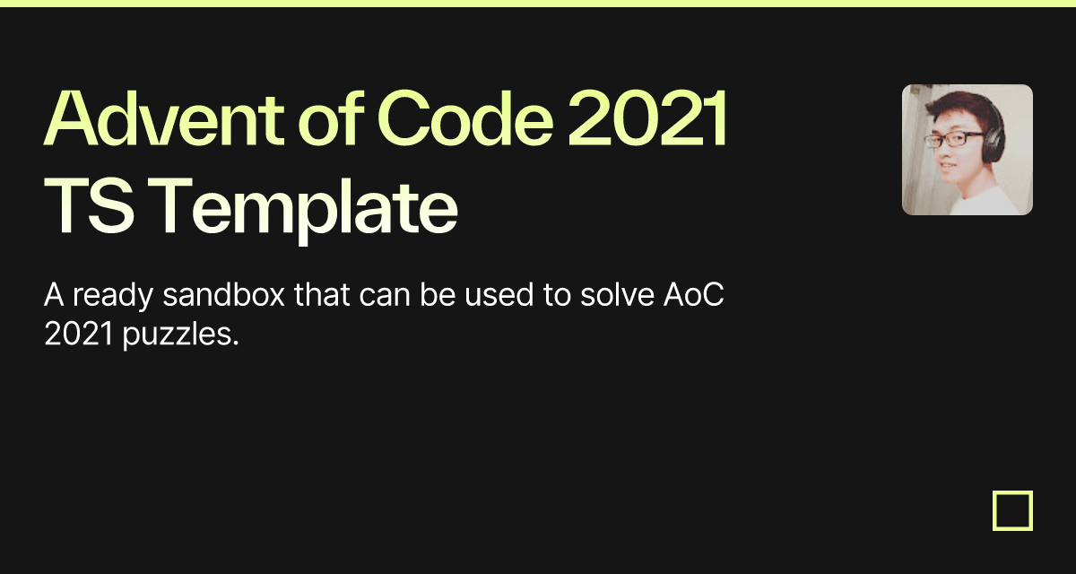 Advent of Code 2021 TS Template Codesandbox