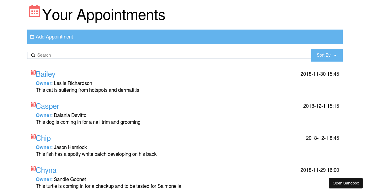 Available Appointments Html Your-appointments - Codesandbox