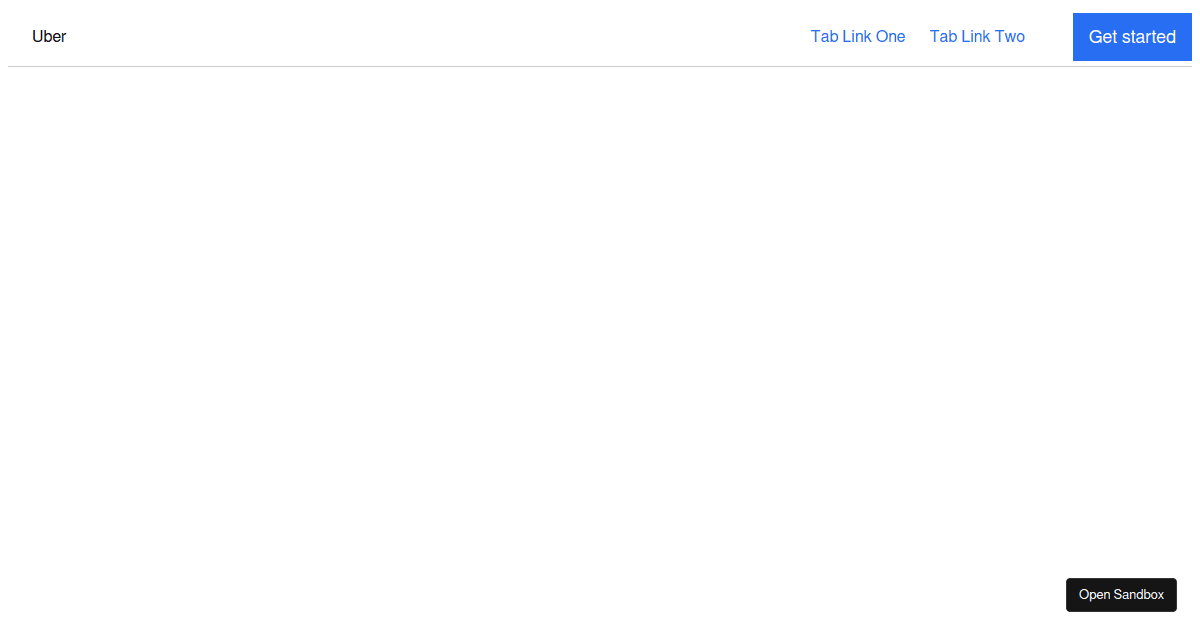 Header navigation basic usage - Codesandbox