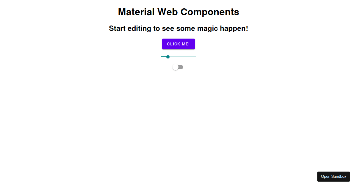 Material Web Components (forked) - Codesandbox