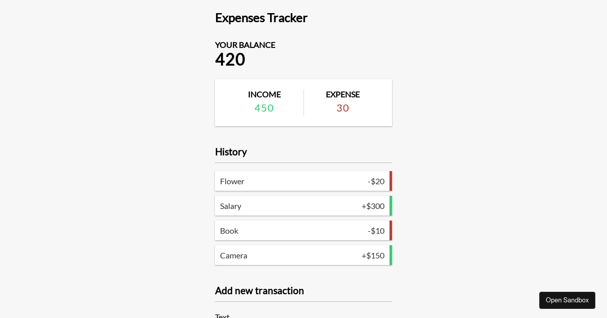 react - Codesandbox