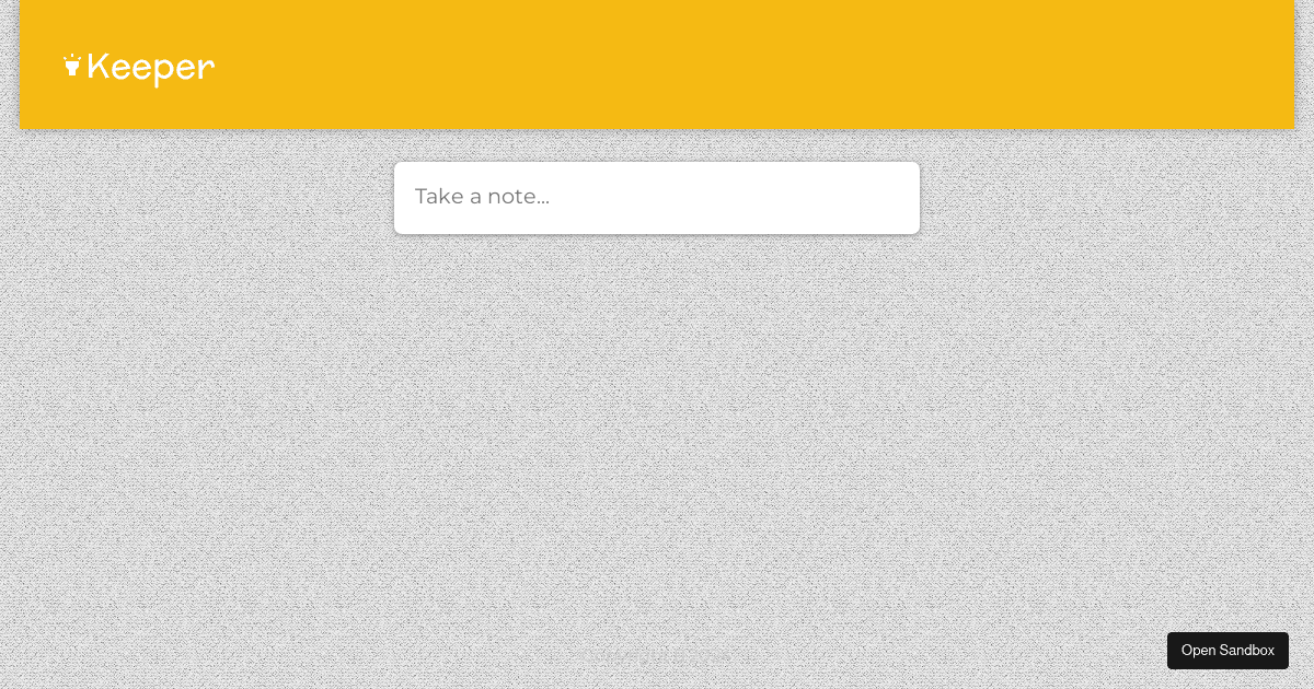 Keeper - Codesandbox