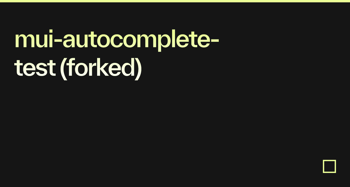 (forked) Codesandbox