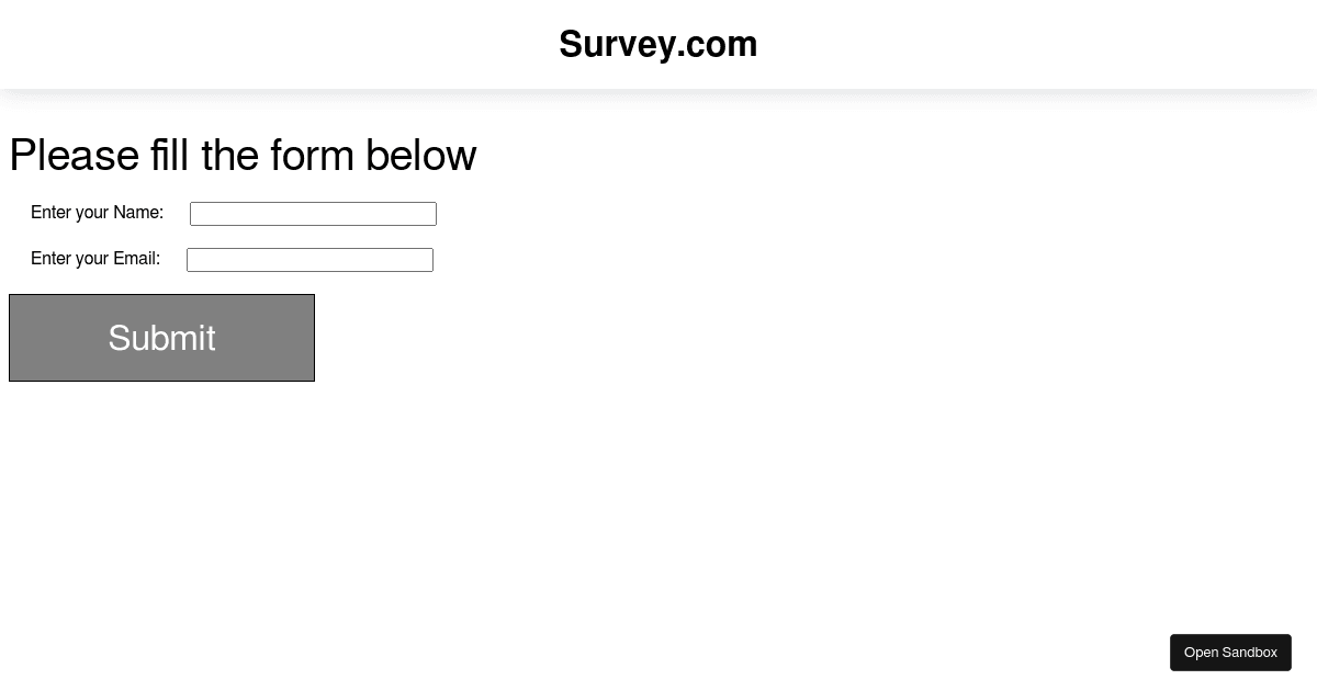 survey - Codesandbox