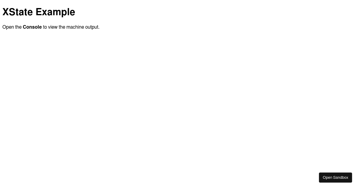 XState Example Template - Codesandbox
