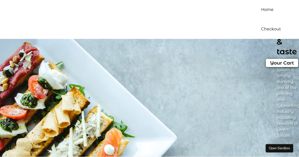 restaurant - Codesandbox