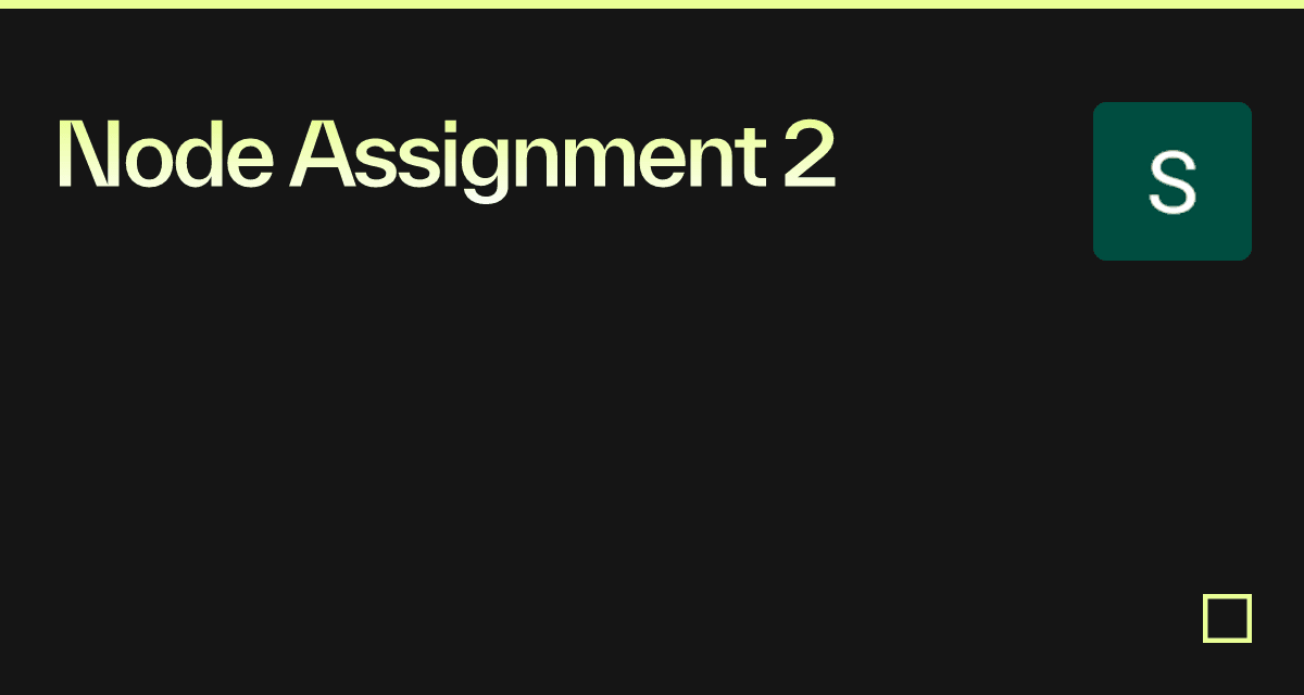The live preview of Node Assignment 2