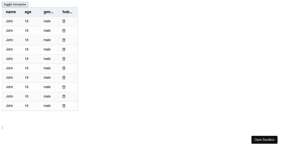 react-vtable (forked) - Codesandbox