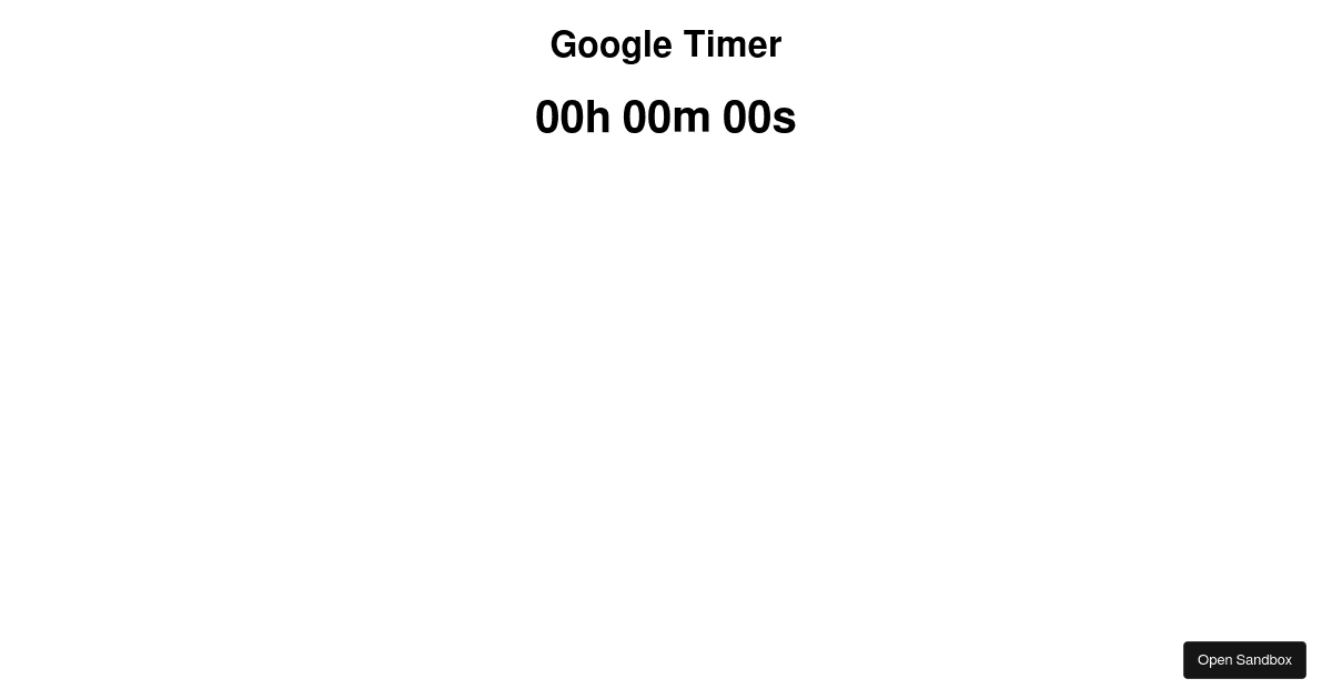 googletimer Codesandbox
