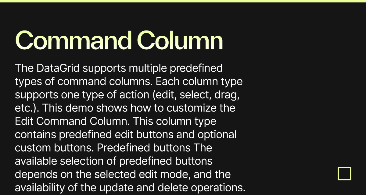 Command Column Customization - DevExtreme Data Grid - Codesandbox
