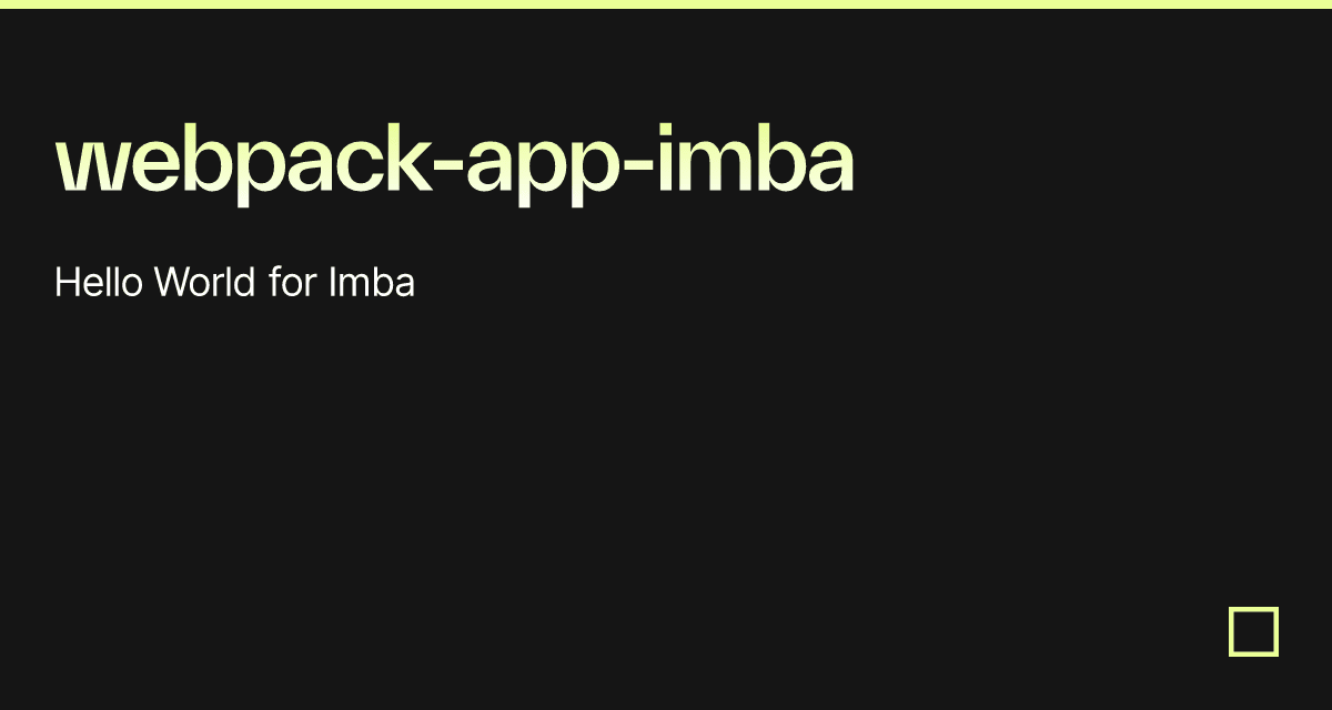 webpack-app-imba - Codesandbox
