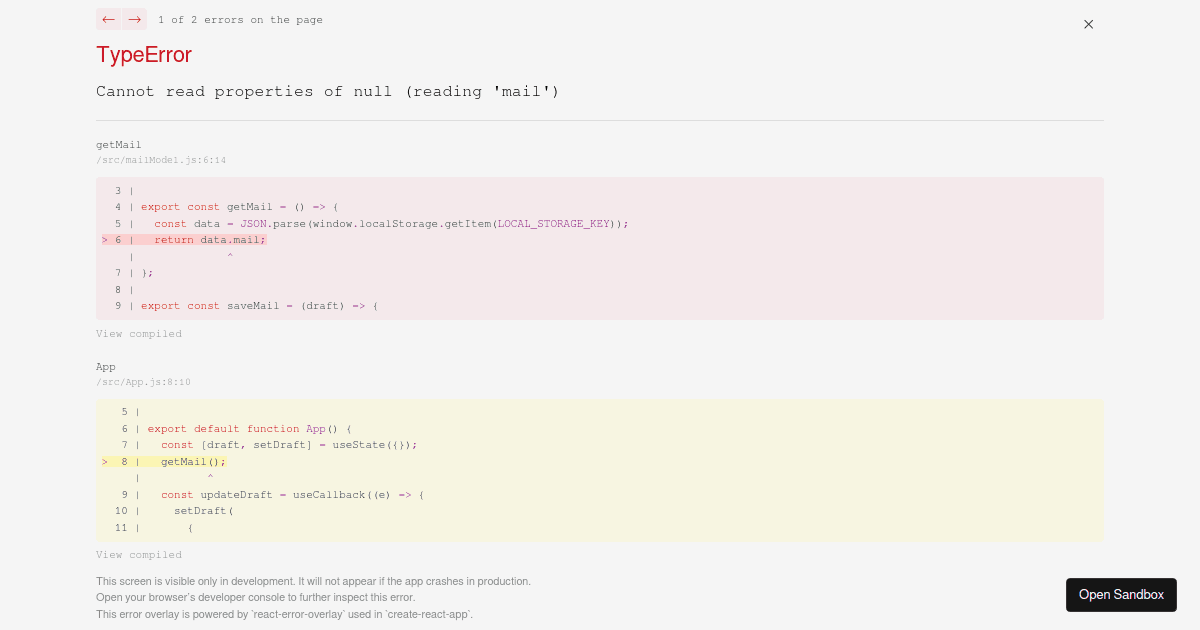 react - Codesandbox