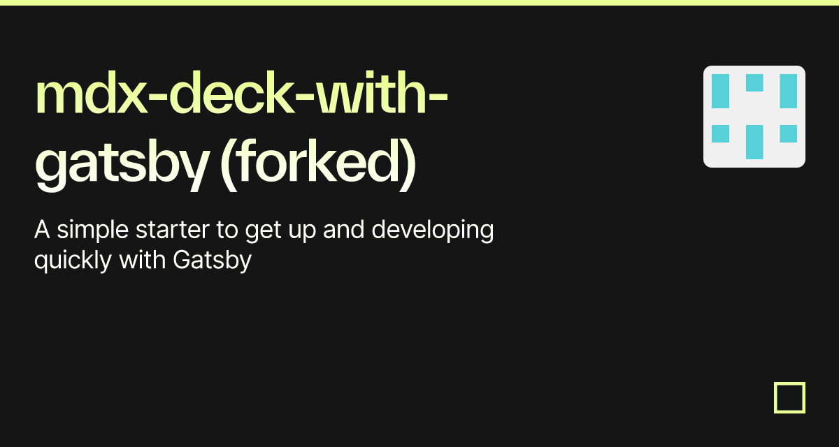mdx-deck-with-gatsby (forked) - Codesandbox