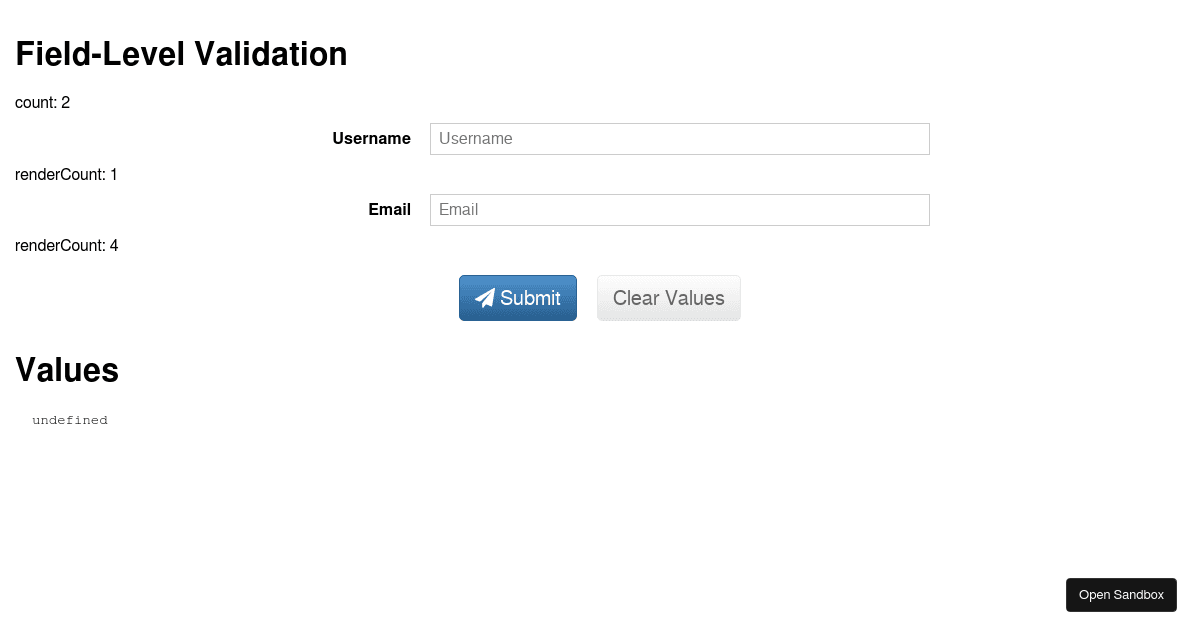 Redux Form FieldLevel Validation Codesandbox