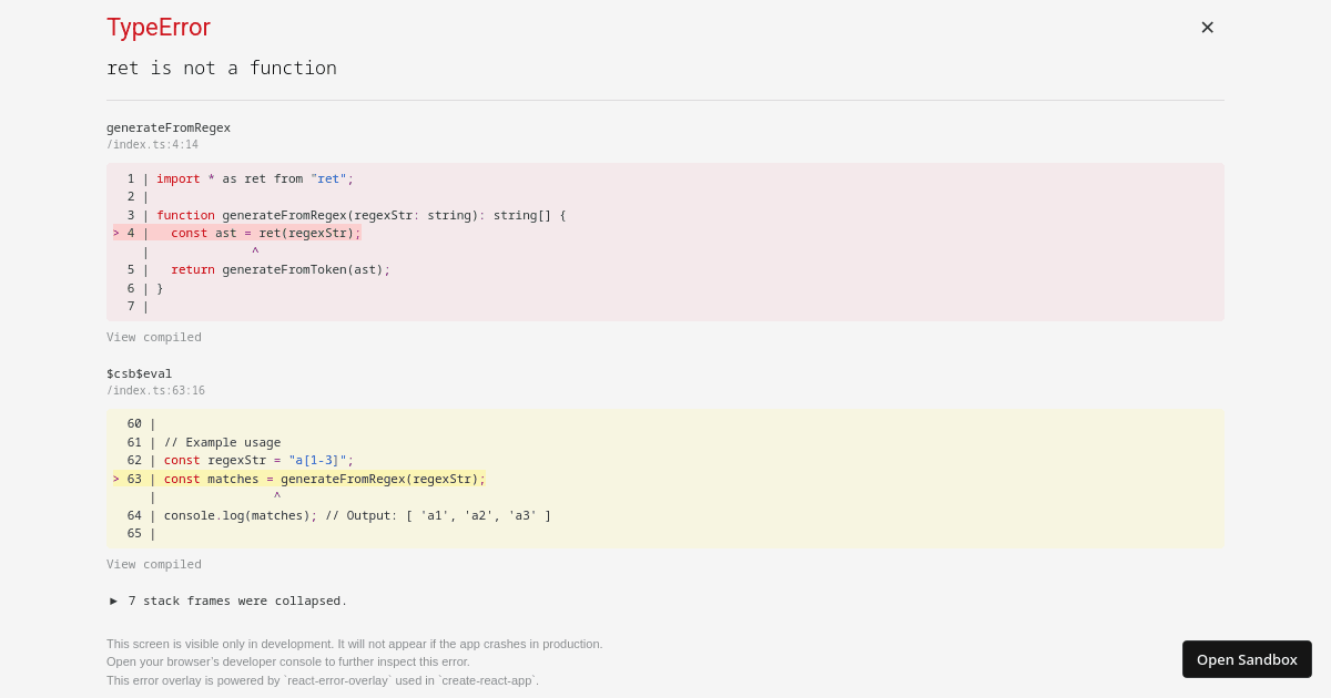 TypeScript Playground Export (forked) - Codesandbox