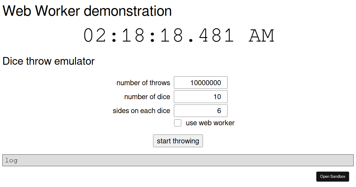 web-worker-browser - Codesandbox