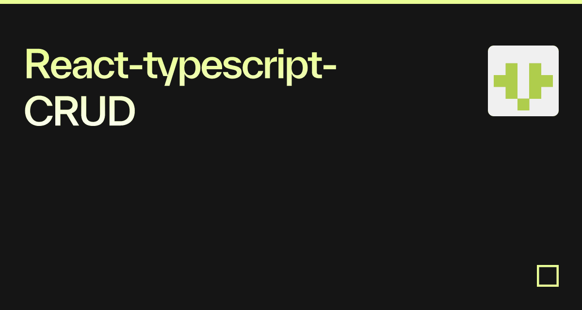 React-typescript-CRUD - Codesandbox