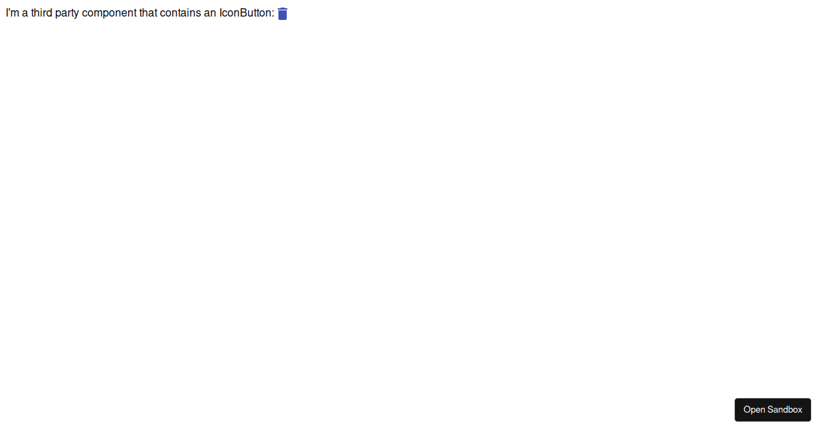 target descendant icon button - Codesandbox