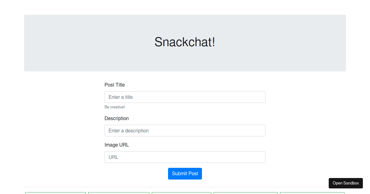 snackchat Codesandbox