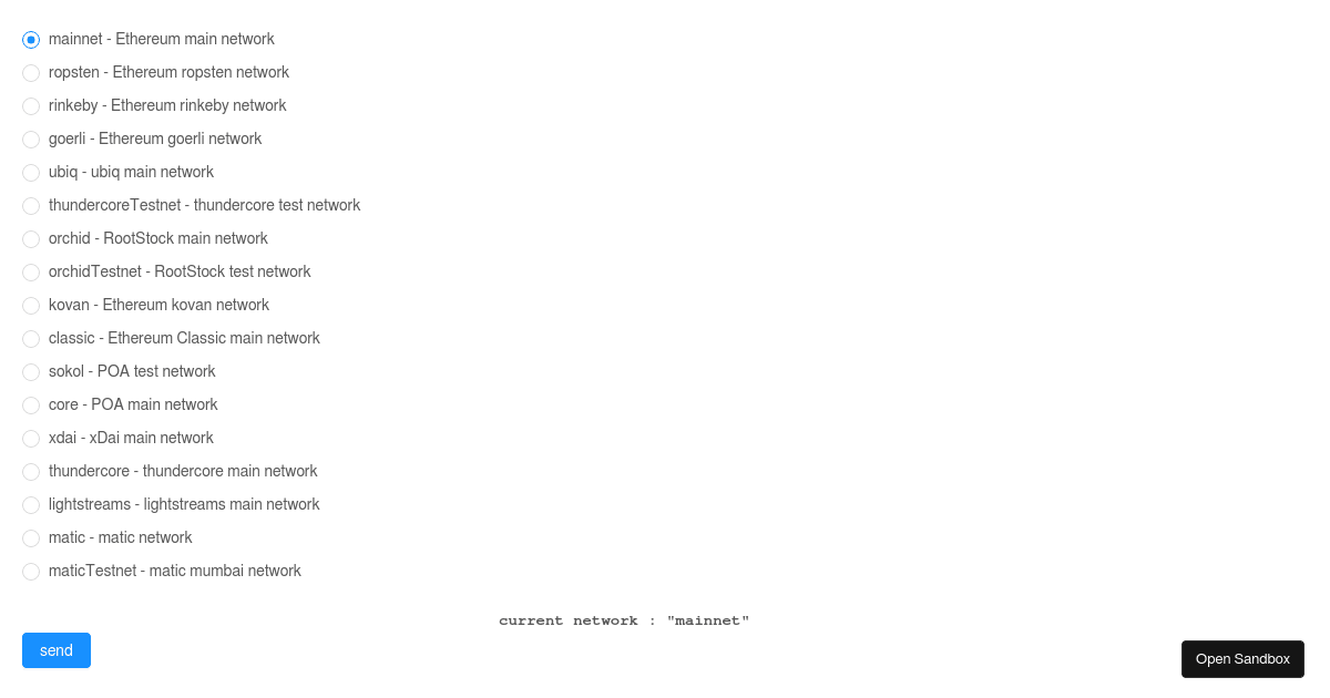 Portis changeNetwork - Codesandbox