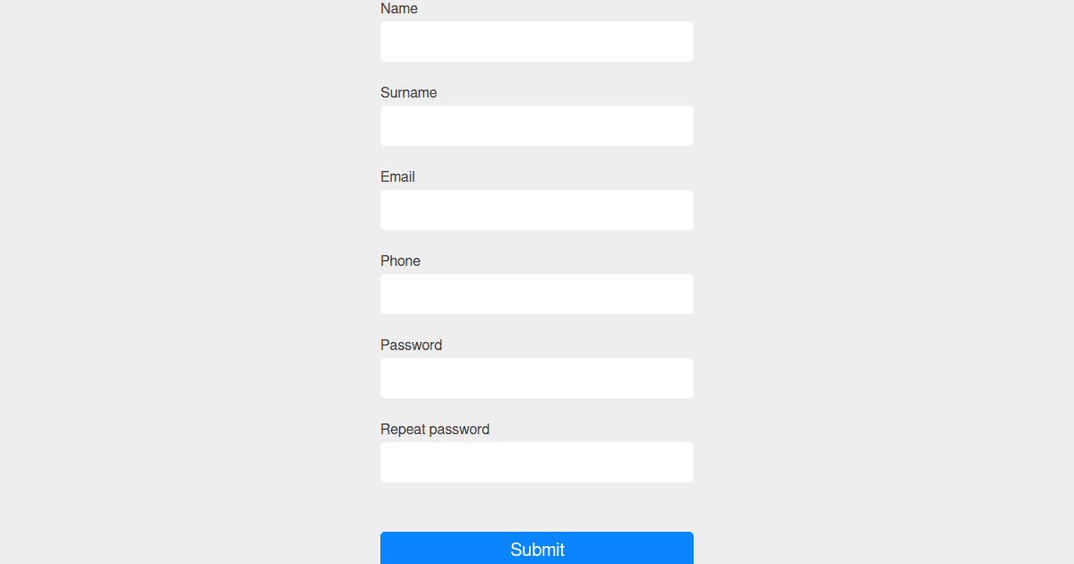 Form validation - Codesandbox