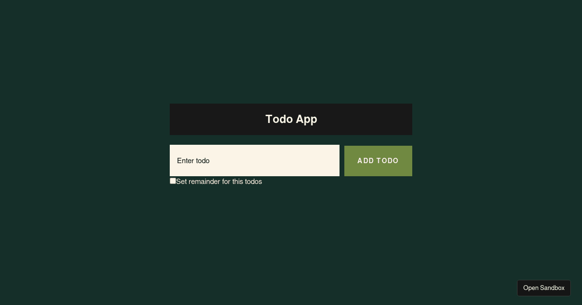 react - Codesandbox