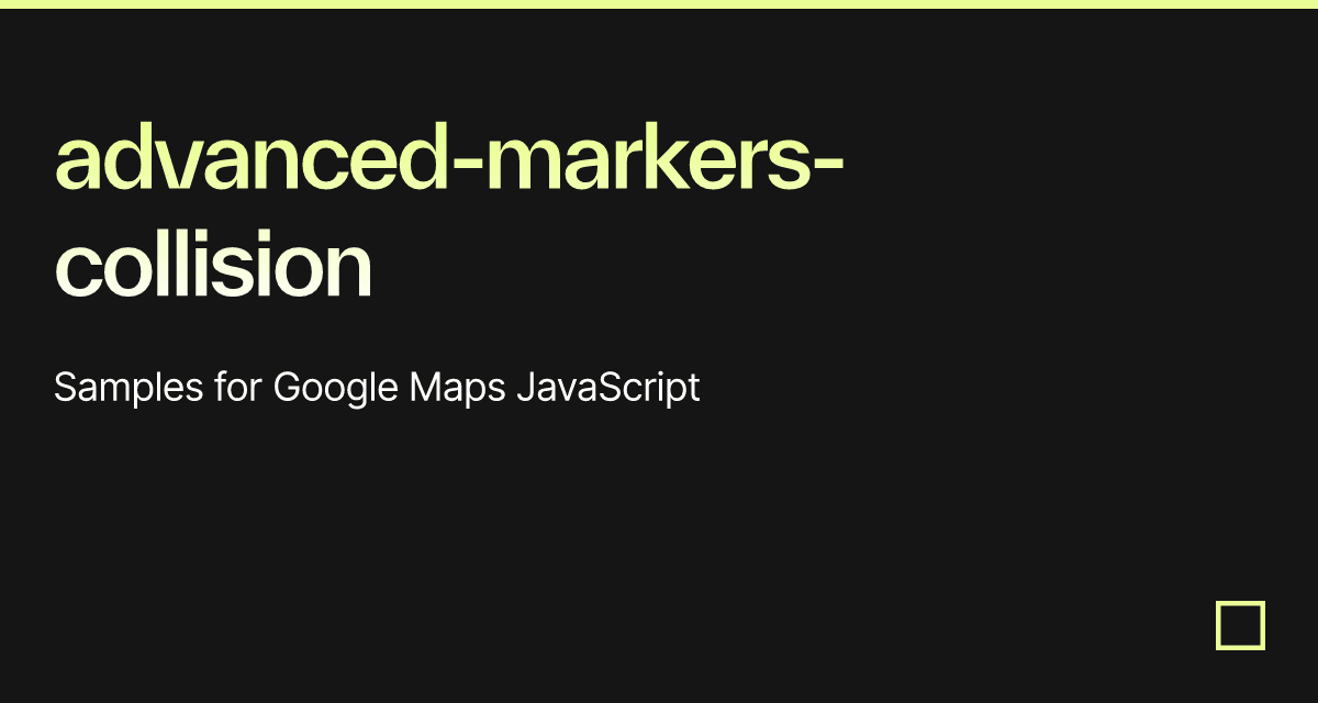 advanced-markers-collision - Codesandbox