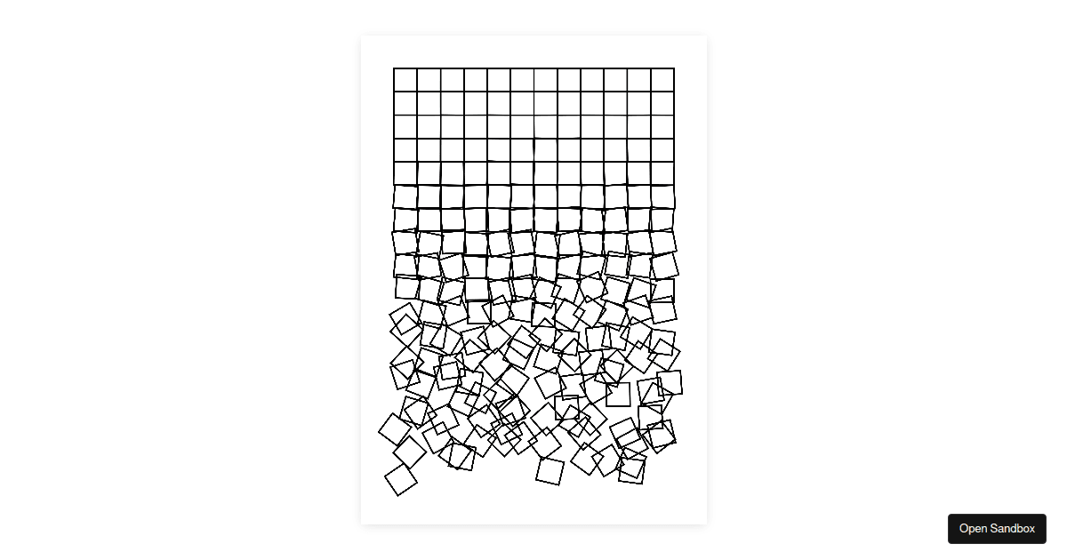 Georg Nees Squares - Codesandbox