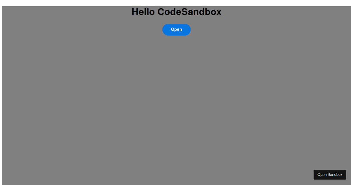 react - Codesandbox