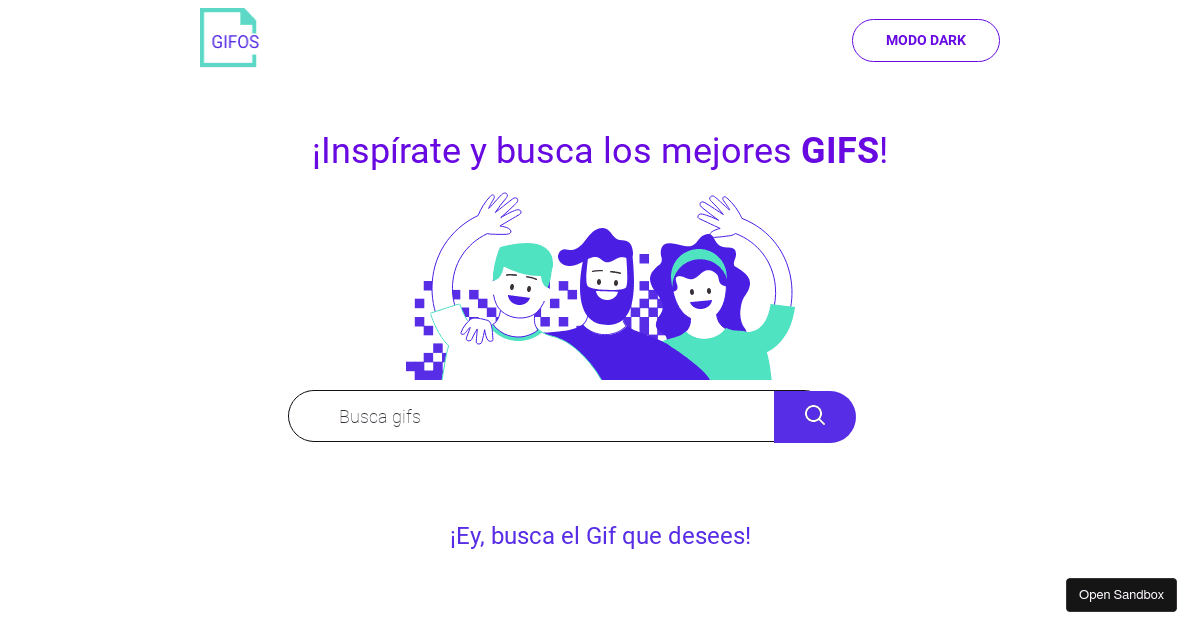 Proyecto Gifos (forked) - Codesandbox
