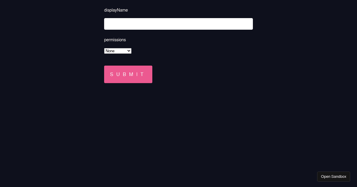 React Hook Form - useForm Template (forked) - Codesandbox
