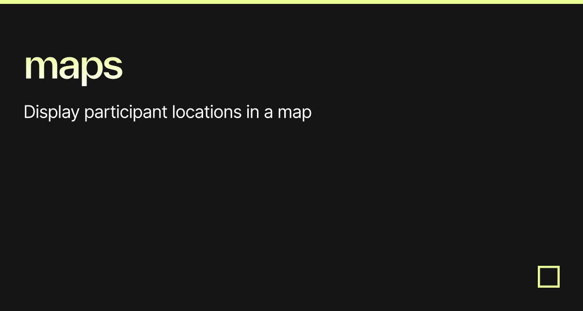 Maps - Codesandbox