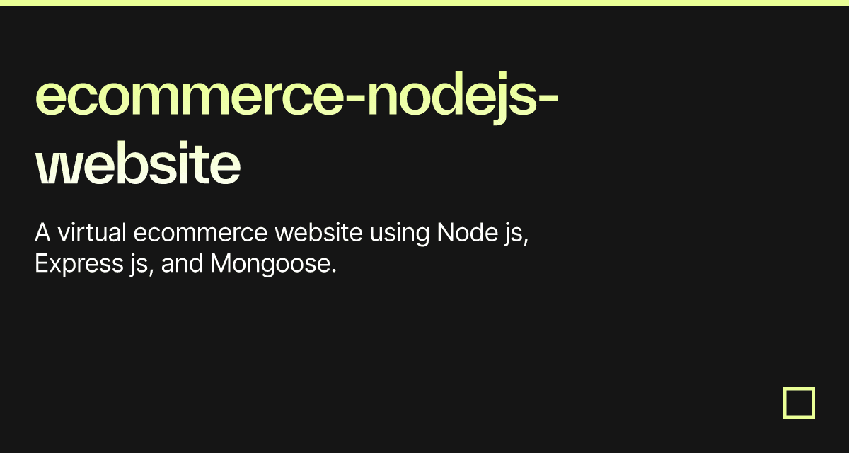 ecommerce-nodejs-website - Codesandbox