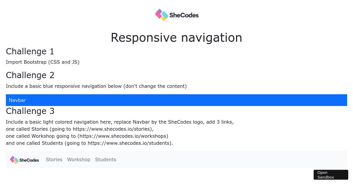 responsive-navigation-challenge - Codesandbox