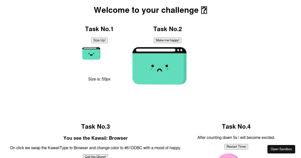 Code Challenge No.1 - Master of Hooks - Codesandbox
