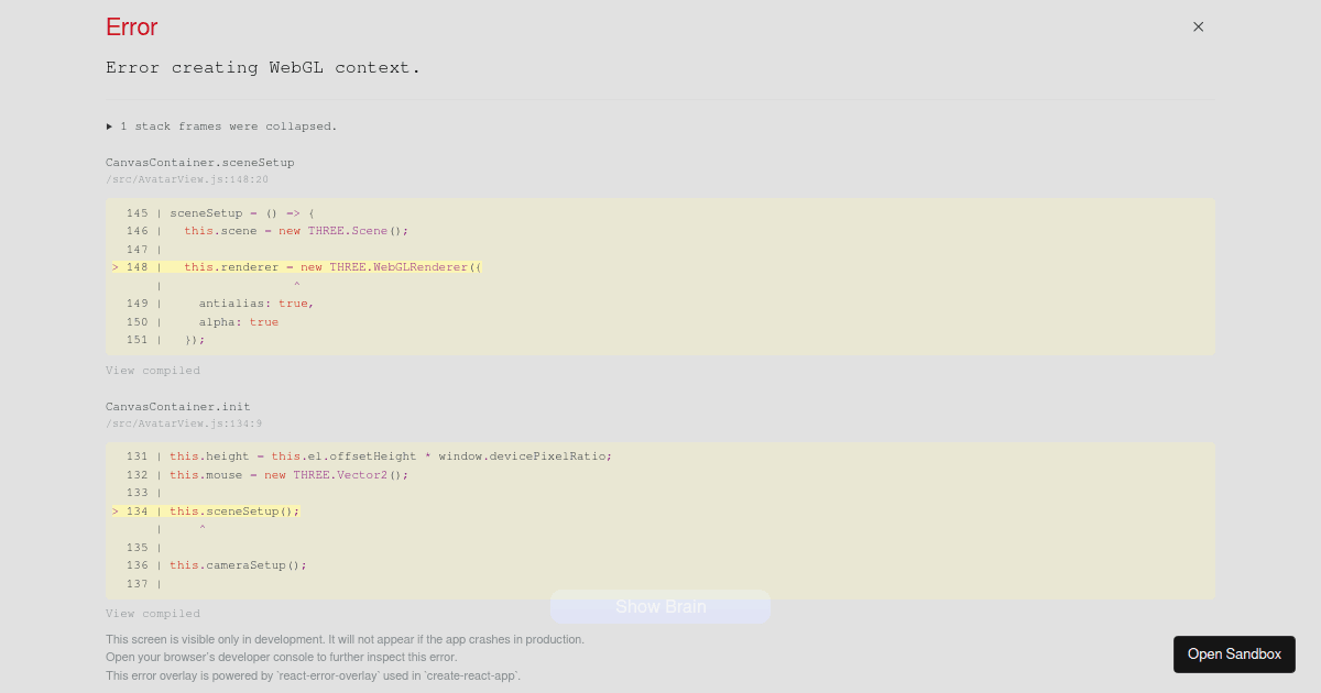 3D Avatar (forked) - Codesandbox