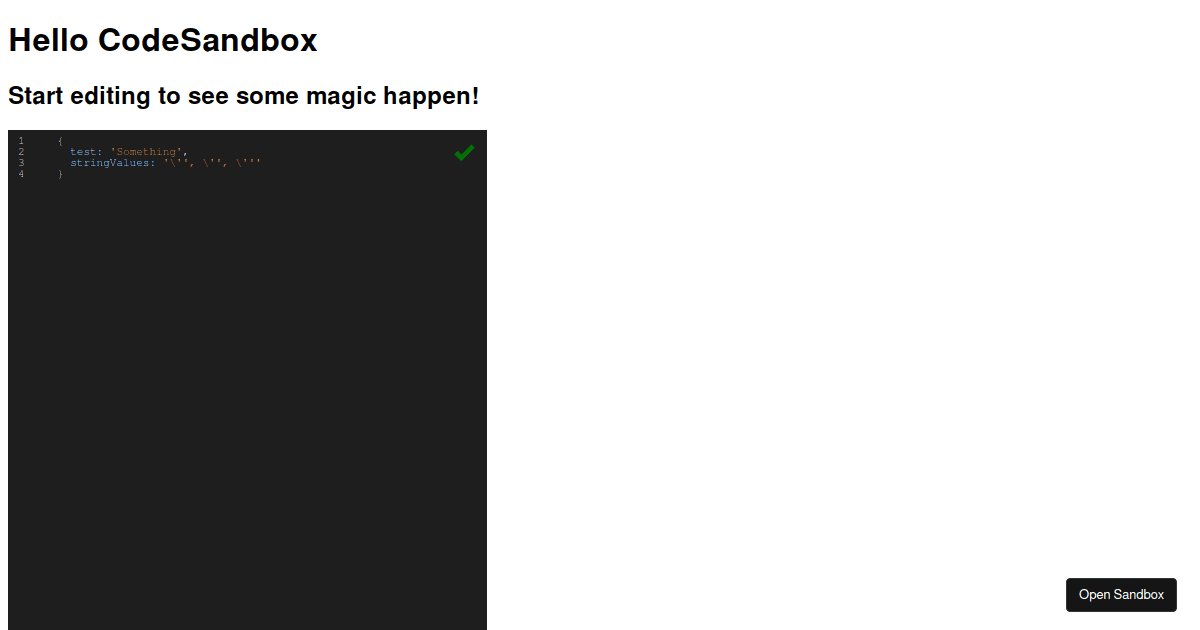 JSONInput bug - Codesandbox