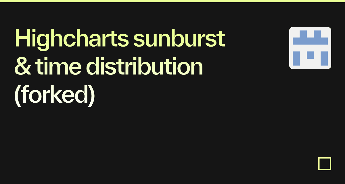 Highcharts sunburst & time distribution (forked) - Codesandbox