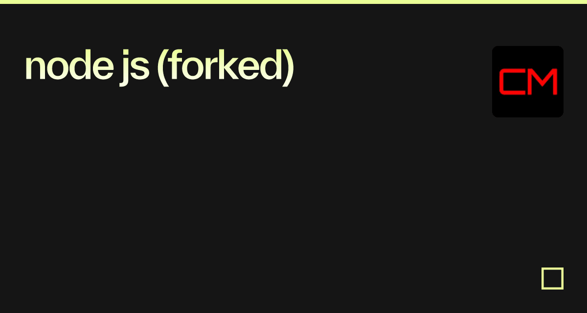 node js (forked) - Codesandbox
