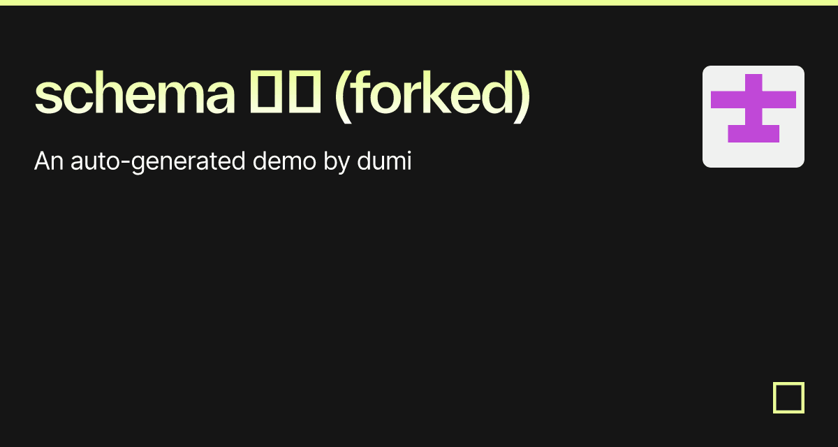 schema 表单 (forked) - Codesandbox