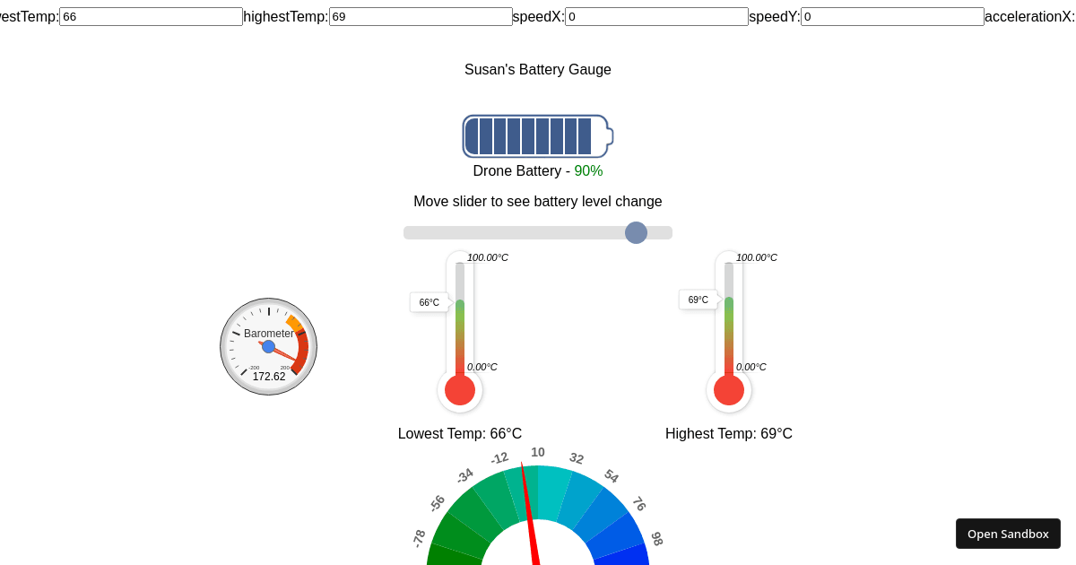 React Gauge Battery (forked) - Codesandbox