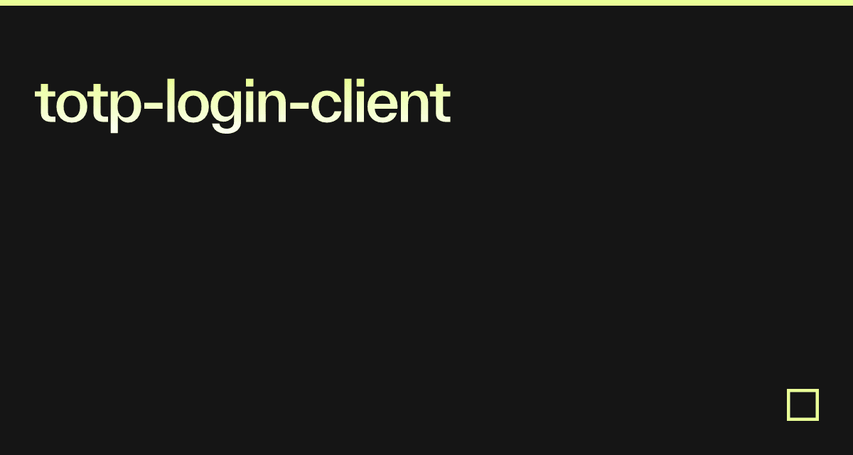 totp-login-client - Codesandbox