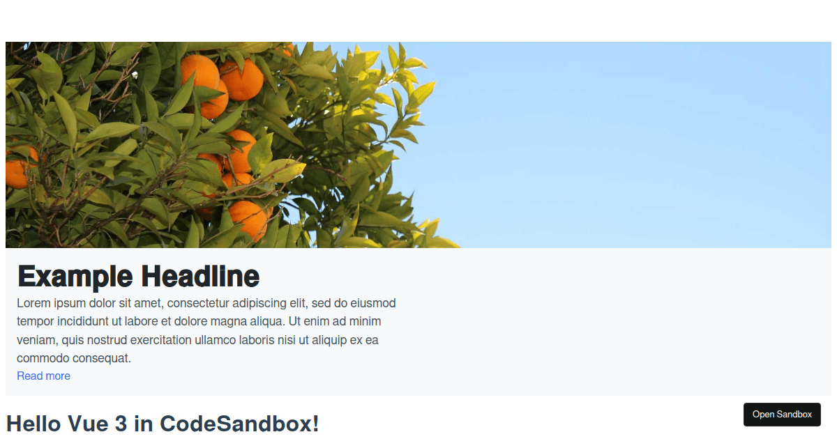 2 vue example codesandbox