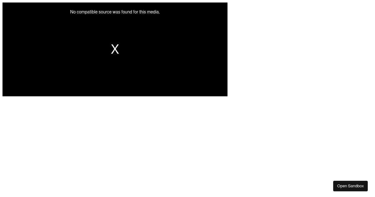 A sample Video.js with React project - Codesandbox