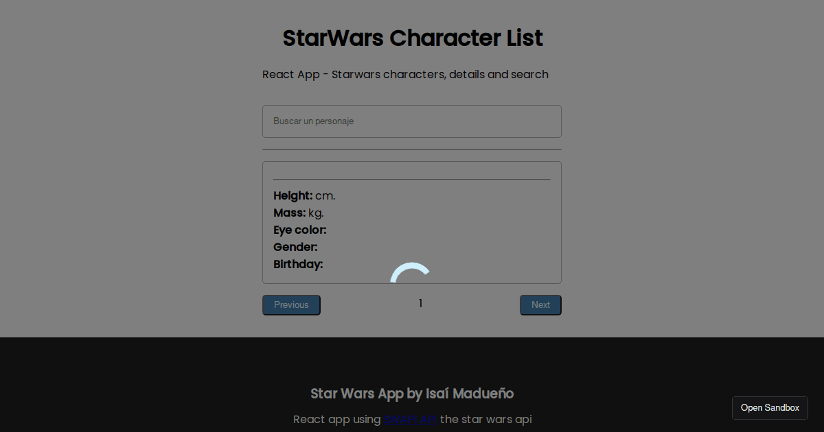 star-wars-api-listado - Codesandbox