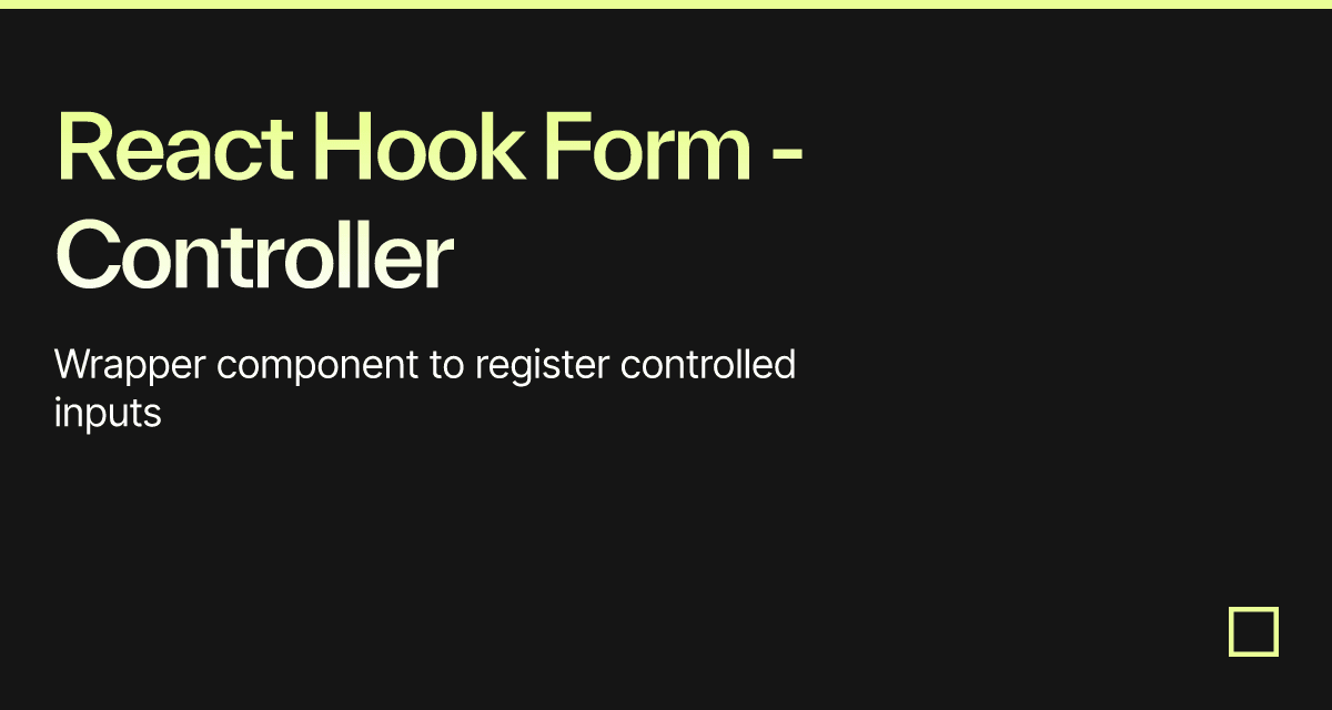 React Hook Form - Controller - Codesandbox